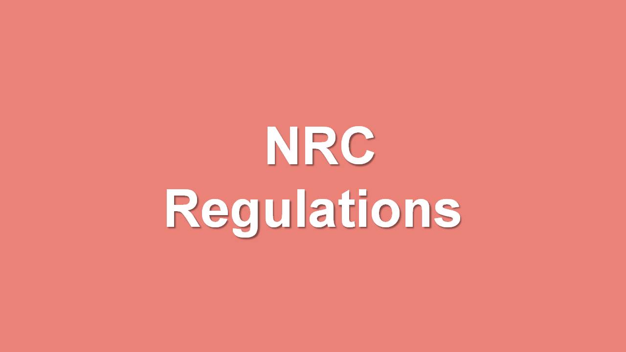 NRC Regulations